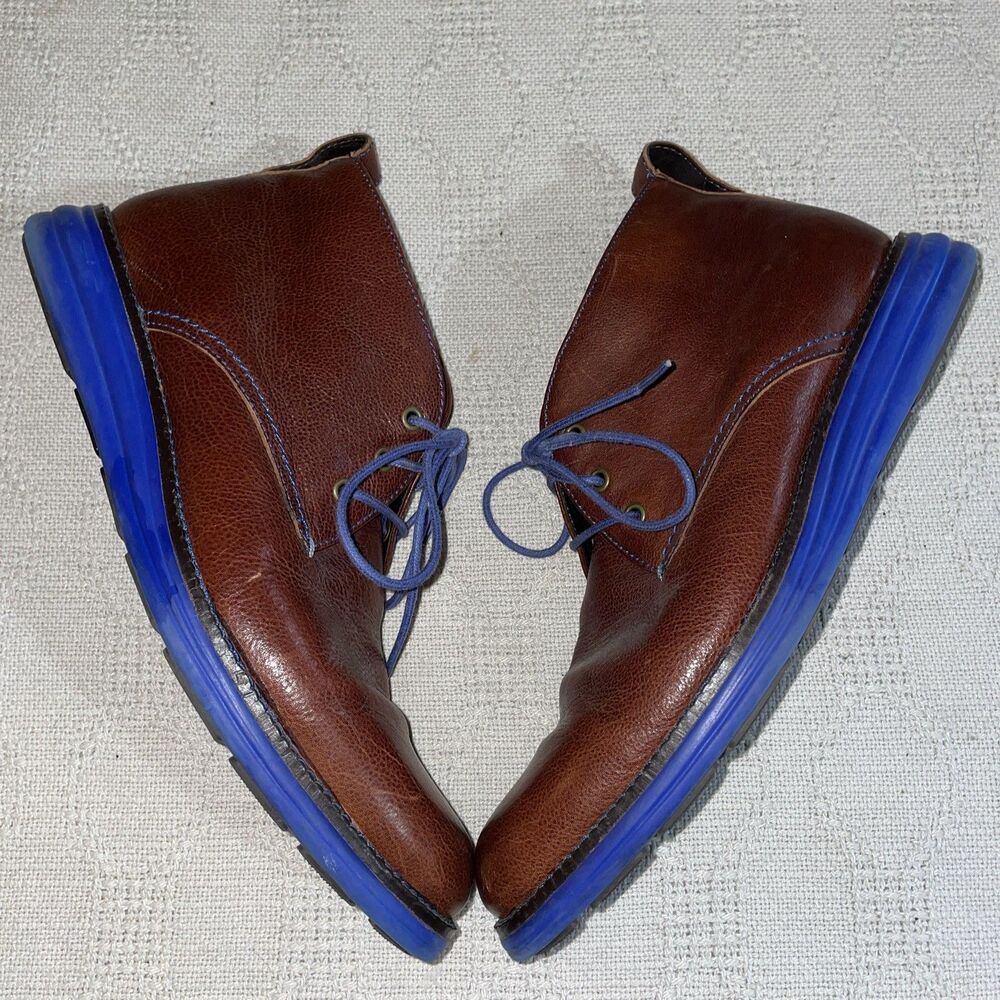 Donald Pliner Men’s Ankle Boots Size 8 M Brown Leather Going out Party Fun